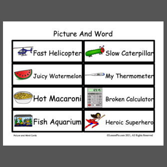 4 syllable phrase Picture And Word